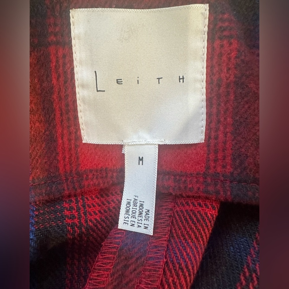 Leith Single Button Plaid Coat-Size Medium - Picture 6 of 7